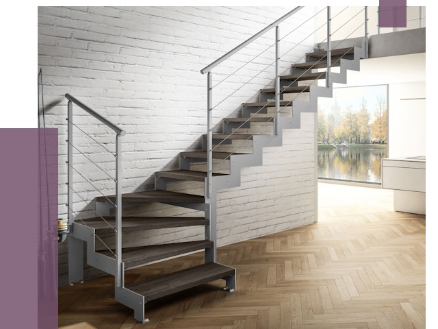 Г-образные лестницы под ключ в Архангельске от 37269 руб. | ПРОЛЁТ-Рхн