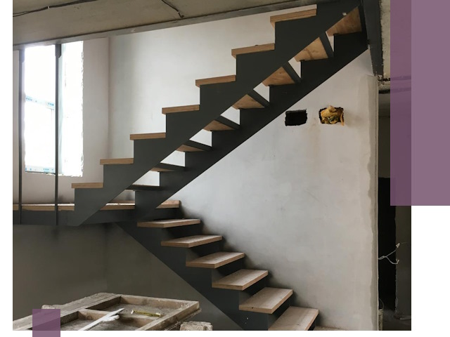 Изготовление лестниц на металлокаркасе в Архангельске от производителя