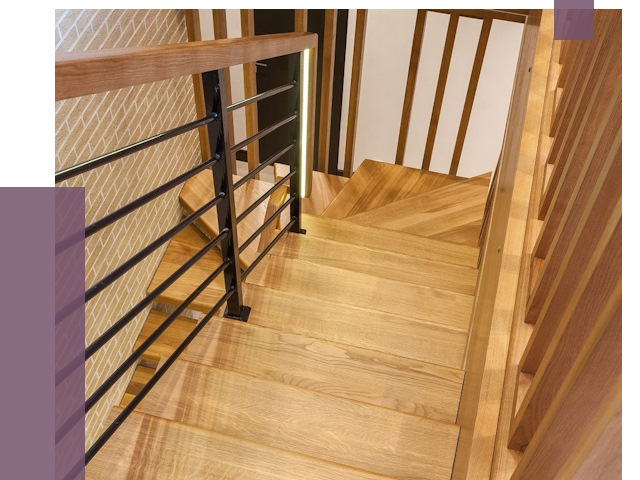 Лестницы из ясеня в Архангельске под ключ от 10075 руб. 