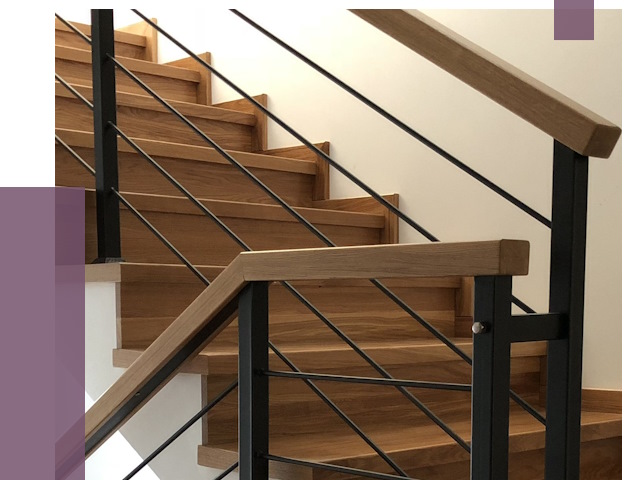 Обшивка металлической лестницы деревом в Архангельске от 4369 руб.