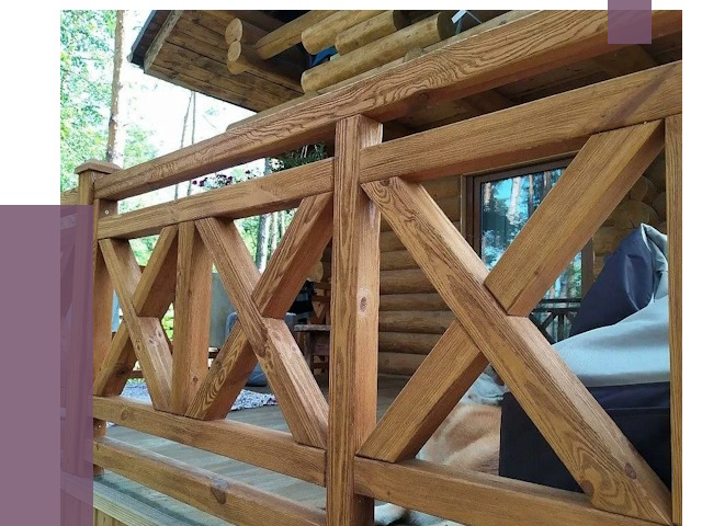 Деревянные перила под ключ в Архангельске от 7711 руб. 