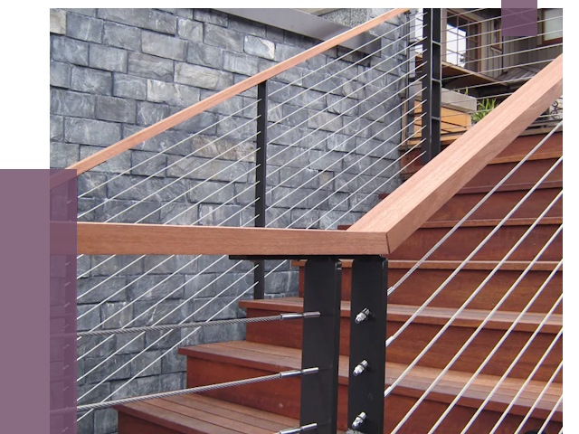 Тросовые перила под ключ в Архангельске от 7814 руб.