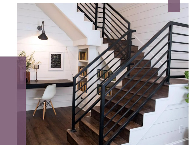 Перила для лестницы в доме в Архангельске от 7454 руб. — ПРОЛЁТ-Рхн