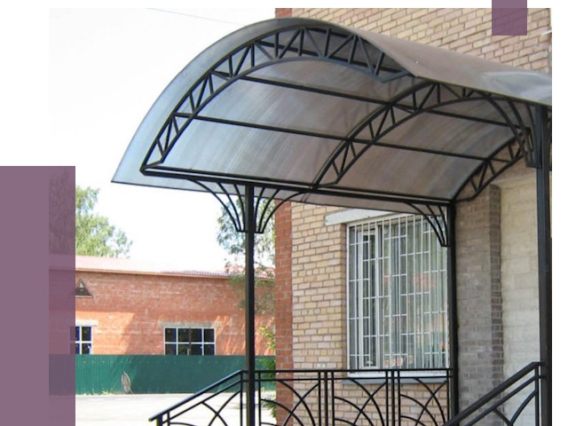 Металлические навесы и козырьки в Архангельске от 12851 руб.