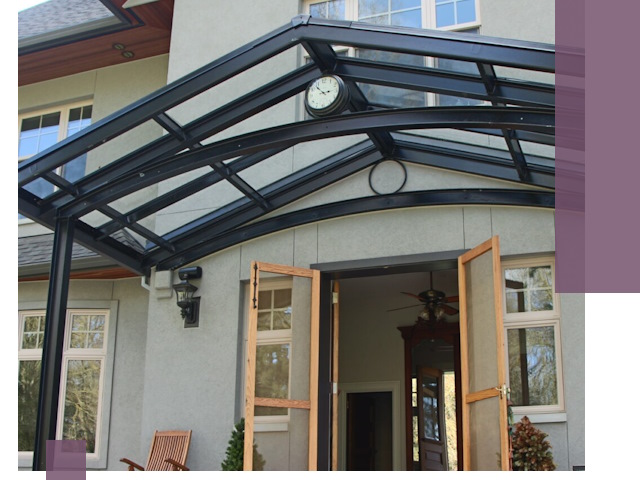 Изготовление и монтаж навесов и козырьков в Архангельске