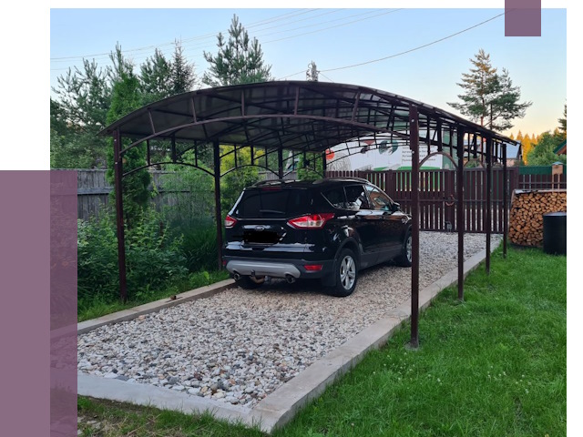 Навесы для автомобиля в Архангельске от 13211 руб.  | ПРОЛЁТ-Рхн