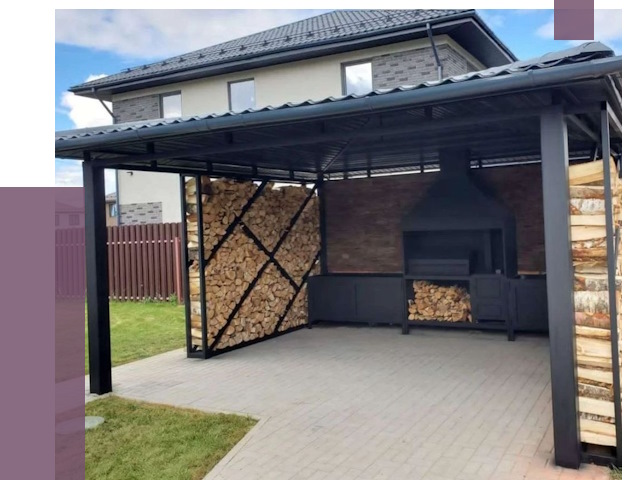 Навесы для барбекю в Архангельске от 12800 руб. под ключ | ПРОЛЁТ-Рхн