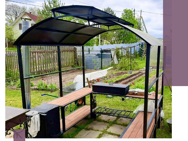 Навесы для барбекю в Архангельске: изготовление, монтаж и демонтаж