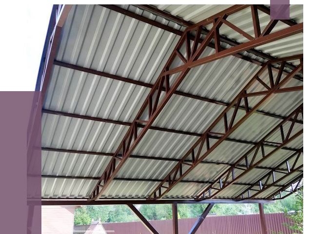 Навесы из профнастила в Архангельске от 7402 руб. | ПРОЛЁТ-Рхн