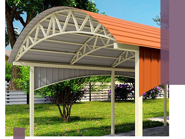 Навесы из профнастила под ключ в Архангельске — установка и монтаж