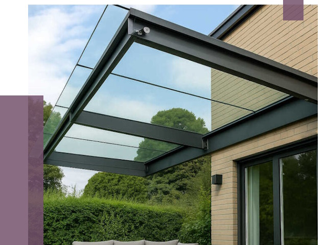 Стеклянные навесы и козырьки в Архангельске от 12337 руб.