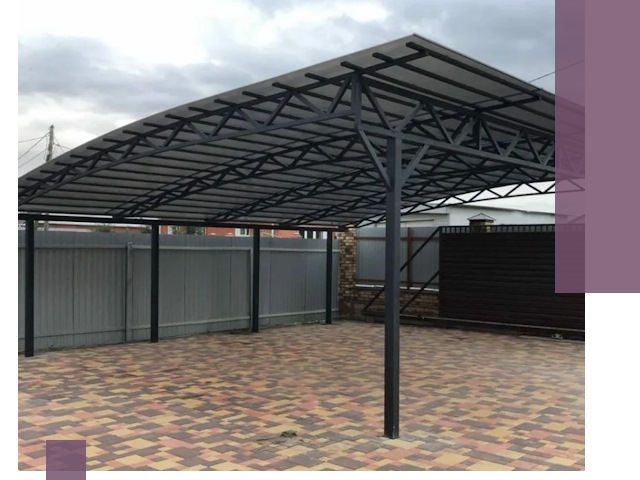 Металлические навесы под ключ в Архангельске — изготовление и монтаж