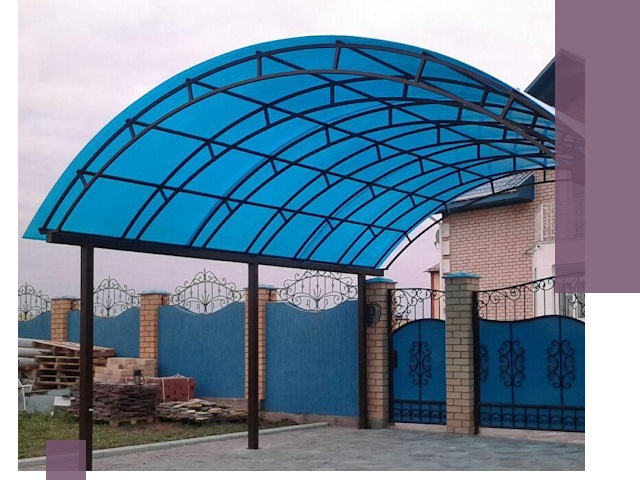 Арочные навесы под ключ в Архангельске — изготовление и монтаж