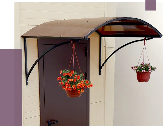 Козырьки над входом в Архангельске от 14907 руб.  | ПРОЛЁТ-Рхн