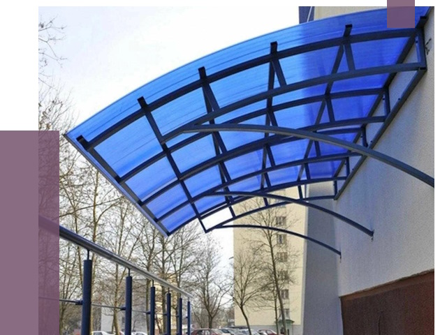 Козырьки из поликарбоната в Архангельске от 4318 руб. под ключ | ПРОЛЁТ-Рхн