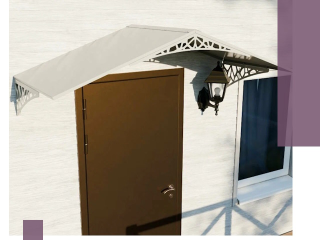 Металлические козырьки на входы и террасы в Архангельске