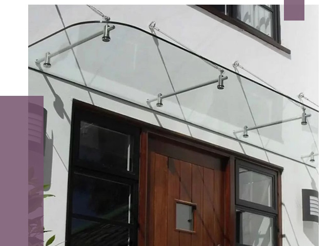 Стеклянные козырьки в Архангельске от 19020 руб. | ПРОЛЁТ-Рхн