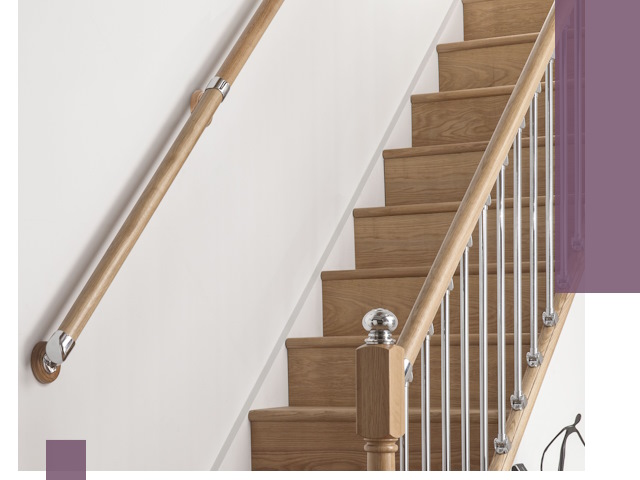 Пристенные поручни из стали и нержавейки под монтаж в Архангельске